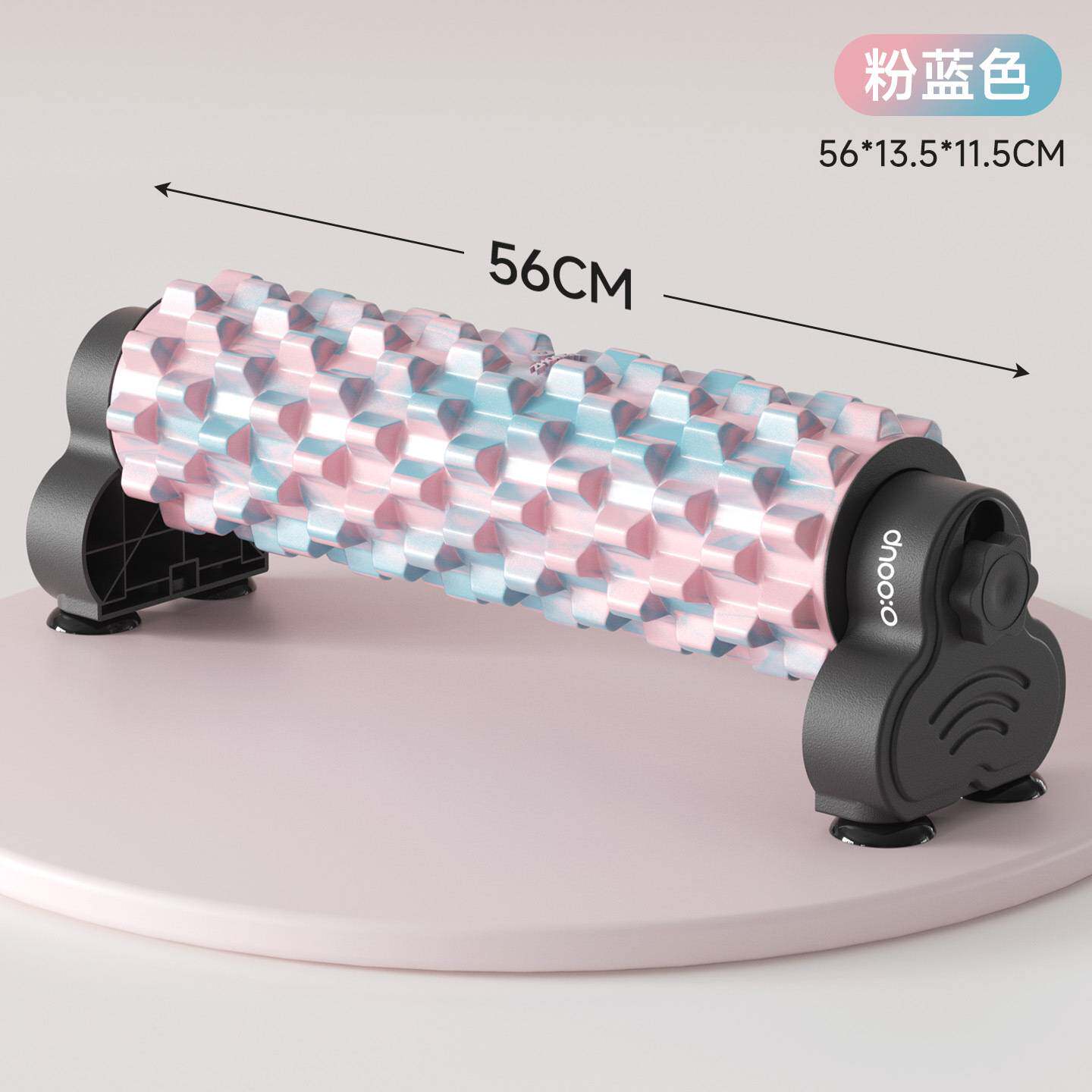 官方实心支架式泡沫轴放松狼牙棒滚轮按摩滚筒滚腿瑜伽器滚轴按摩