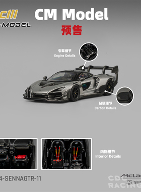 CM Model Mclaren 迈凯伦 Senna 塞纳 GTR 金属银灰色 合金 1:64