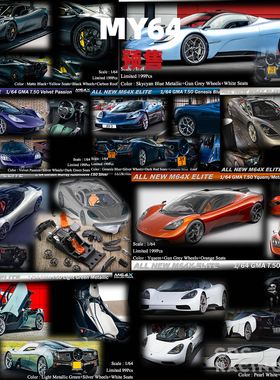 MY64 M64X 迈凯伦 F1 Gordon Murray Automotive GMA T50 树脂