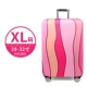 Чемодан размера XL из гофрированного розового гофрированного картона [утолщенный в два слоя] размером 29/30/32 дюйма.