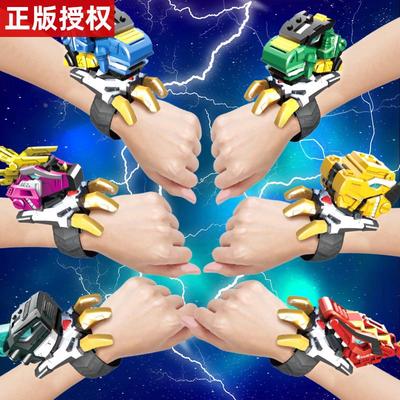 迷你特工队玩具手表超级恐龙力量变身器提拉卡儿童变形机甲男孩