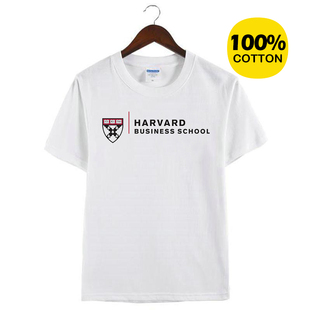 新款哈佛商学院HBS周边文化纪念衫纯棉衣服圆领短袖半袖宽松T恤衫