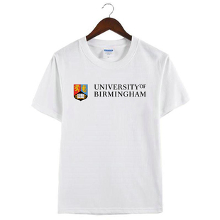 新款伯明翰大学Birmingham伯大周边纯棉纪念衫男女短袖半袖T恤衣