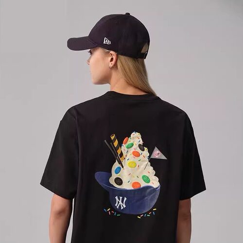 New Era纽亦华夏季新款MLB短袖NY重磅t恤男女冰淇淋13086606