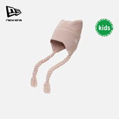 New Era纽亦华2025秋冬新款 儿童可爱简约猫耳针织毛线帽护耳保暖