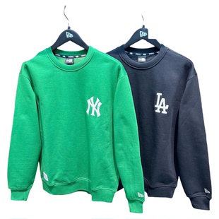 New Era纽亦华2025情侣保暖NY圆领美式加绒卫衣14858065 14858067