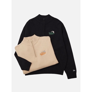 New Era纽亦华白敬亭同款25秋冬半拉链针织毛衣14726722/14726723