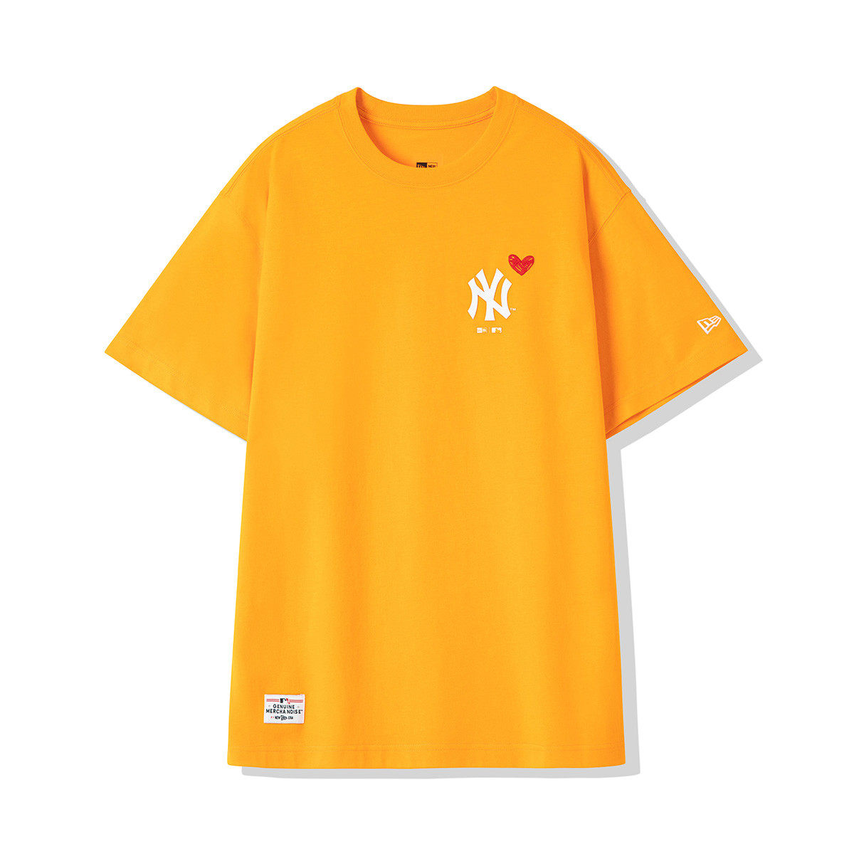NewEra纽亦华NY男女款爱心印花短袖T恤百搭MLB上衣13731302