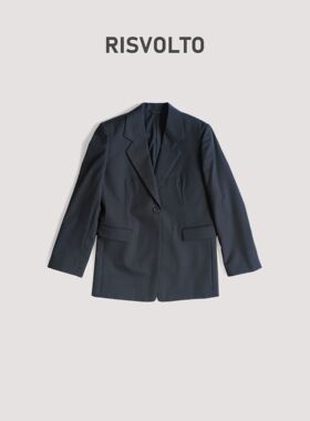 RISVOLTO |100羊毛时尚通勤百搭西装西服气质上衣经典-6385