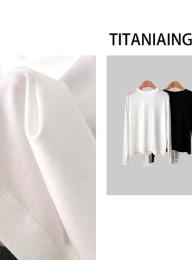 LEAH KIRSCH 纯色长袖t恤女1078