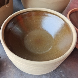安徽舒城特产老式土陶土黄泥土碗酱钵隔水蒸饭菜蒸蛋碗钵小阳锅