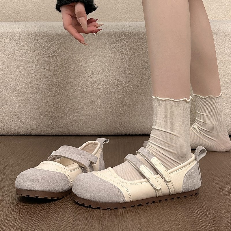 复古软皮丑萌鞋子女2026早春新款森系文艺学生圆头浅口平底单鞋女,女鞋,浅口单鞋,淘宝优惠券,粉丝福利购,淘宝优惠卷