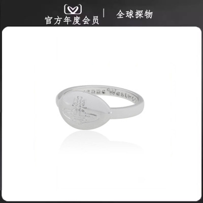 【官网正品】西太后新款金银纽扣土星logo戒指简约明星热卖款