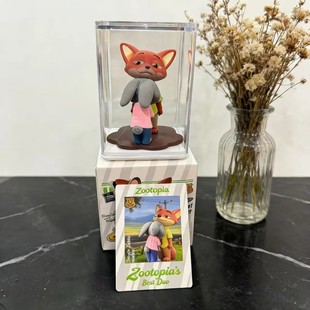 疯狂动物城甜蜜依靠潮玩手办摆件完美拍档尼克与朱迪过来抱抱公仔