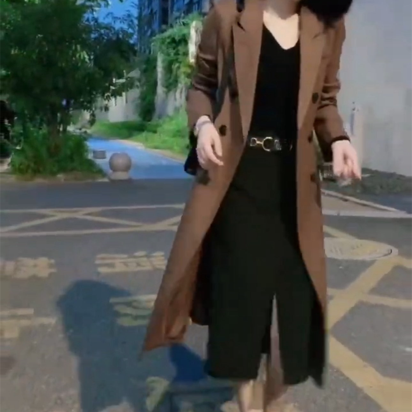 欧洲站2025秋季新款经典大气风衣女宽松显瘦气质名媛中长款外套潮