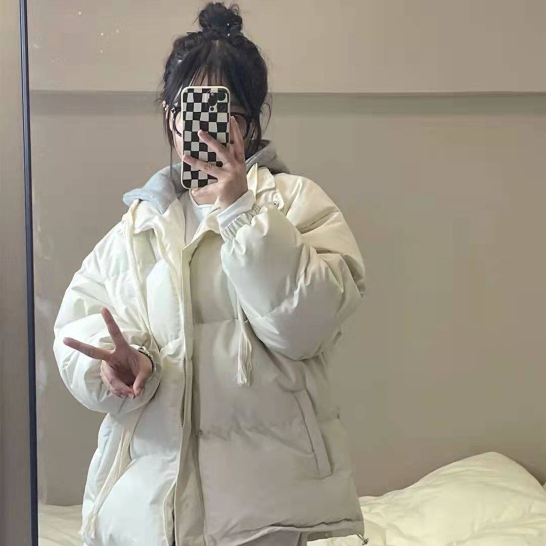 女童秋冬季外套新款2024羽绒棉服12岁13中大童15保暖宽松面包服潮