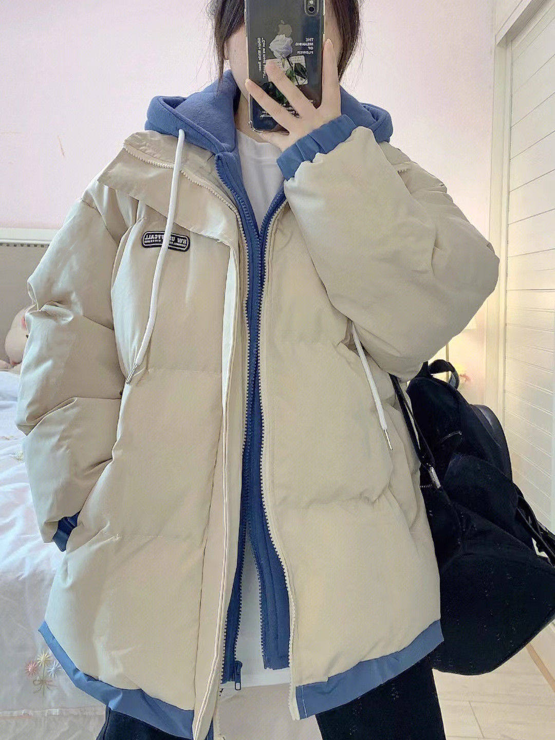 女童秋冬季羽绒棉服外套2023新款加棉加厚12岁13中大童15学生连帽