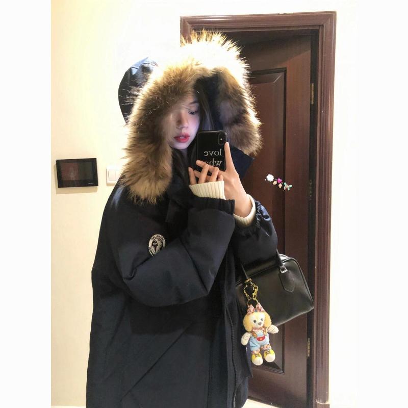 女童羽绒服冬季2025新款12岁13中大童15学生洋气连帽保暖棉服外套