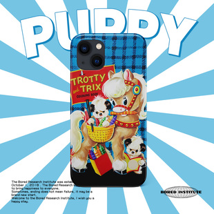 vintage可爱怀旧复古小马驹格纹小众潮流适用于苹果IPhone15/14promax/13pro/12/11/xs/16菲林手机壳IMD软壳