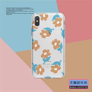 GOLF WANG泰勒同款小花透明潮流适用于IPhoneXs/11/12/13/14/15/16promax/16plus/16手机壳