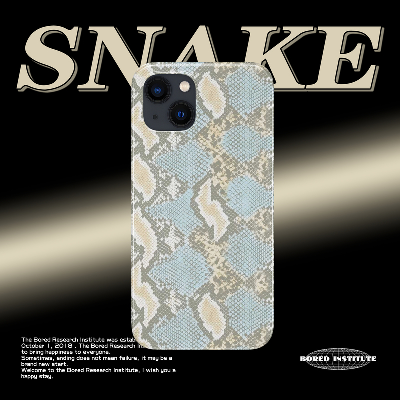 青色蛇纹欧美亚文化小众复古印花潮流适用于苹果IPhone15/14plus/13pro/12/11/16/16promax菲林手机壳IMD软壳