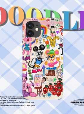 小众复古潮流涂鸦插画美式艺术绘画街头适用于苹果IPhone16/XR/11/12/13pro/14promax/15菲林手机壳IMD软壳