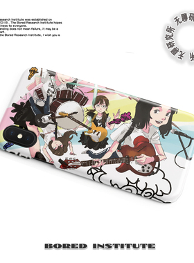 JUN二次元插画日系卡通适用于苹果IPhone7/8p/XS/XR/11/12/14/15/16菲林手机壳imd硅胶软壳小米华为