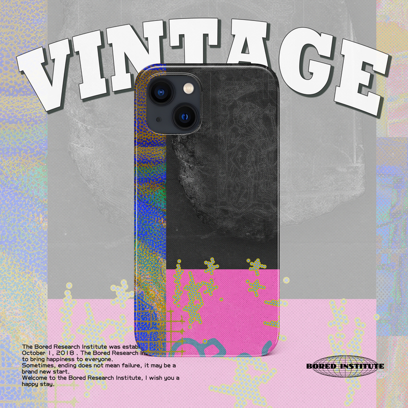 ins风小众复古版画欧美暗黑灰粉简约艺术适用于苹果IPhone15/14plus/13pro/12/11/16/16pro菲林手机壳IMD软壳