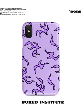 小众街头紫色golf火焰嘻哈潮网红适用于IPhoneXs/11/12/13/14/15/16菲林手机壳imd硅胶软壳小米华为