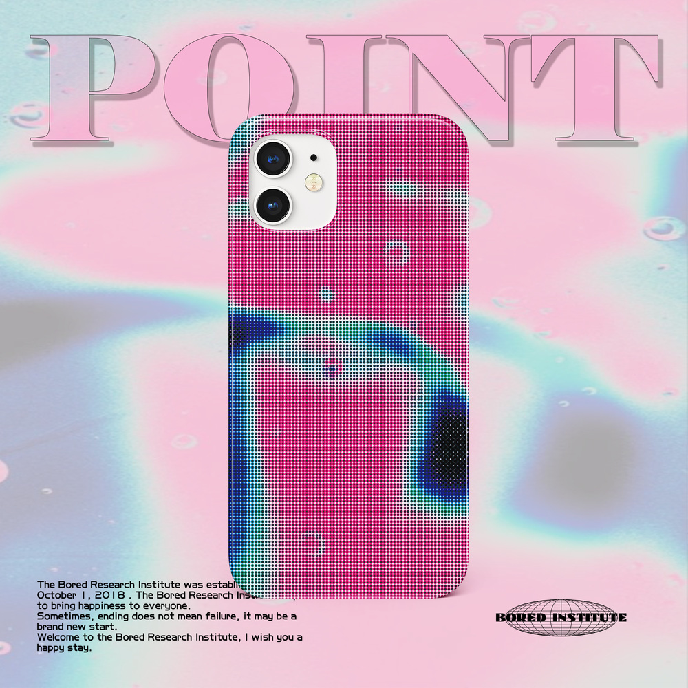 原创渐变小众波点色块菲林手机壳