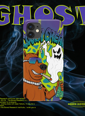 欧美小众美式插画潮流艺术幽灵适用于苹果IPhone11/12/13/14promax/15/16菲林手机壳华为小米vivo保护壳imd