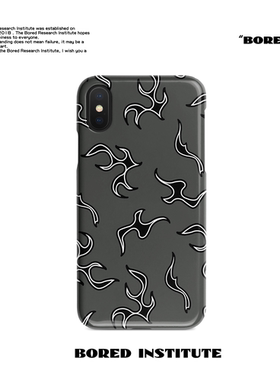 黑灰色GOLF火焰嘻哈P40/P30潮牌Phone7/8p/X/11/12/13pro/14/15/16菲林手机壳imd硅胶软壳小米华为