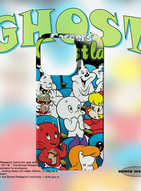 幽灵电影院小众复古美式卡通动漫适用于苹果IPhone15/14plus/13pro/12/11/16/16promax菲林磁吸手机壳IMD软壳