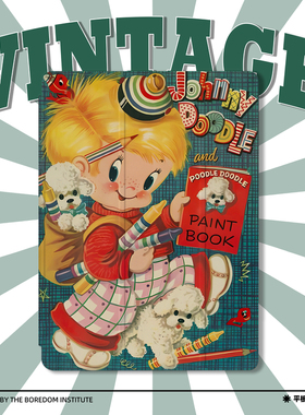 小众艺术插画男孩艺术潮可爱简约适用于苹果2024款iPadPro12.9/11三折保护壳air6/air5/mini6防摔气囊平板壳