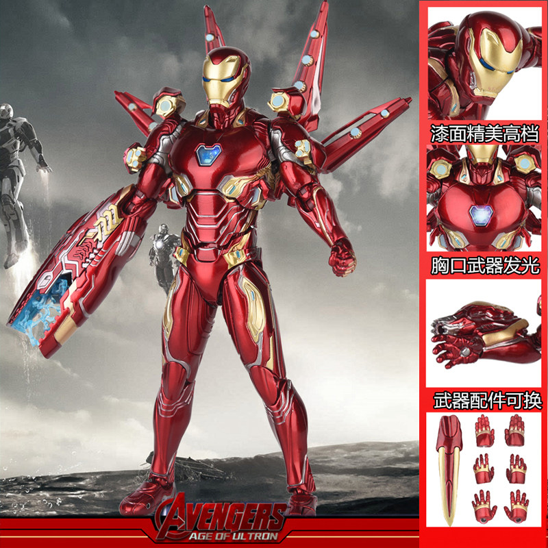 漫威钢铁侠mk50马克纳米战甲机甲可动合金摆件手办模型限量版玩具