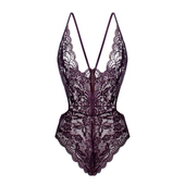 刺绣性感紫色文胸连体衣女士少女内衣文胸套装 紫是你