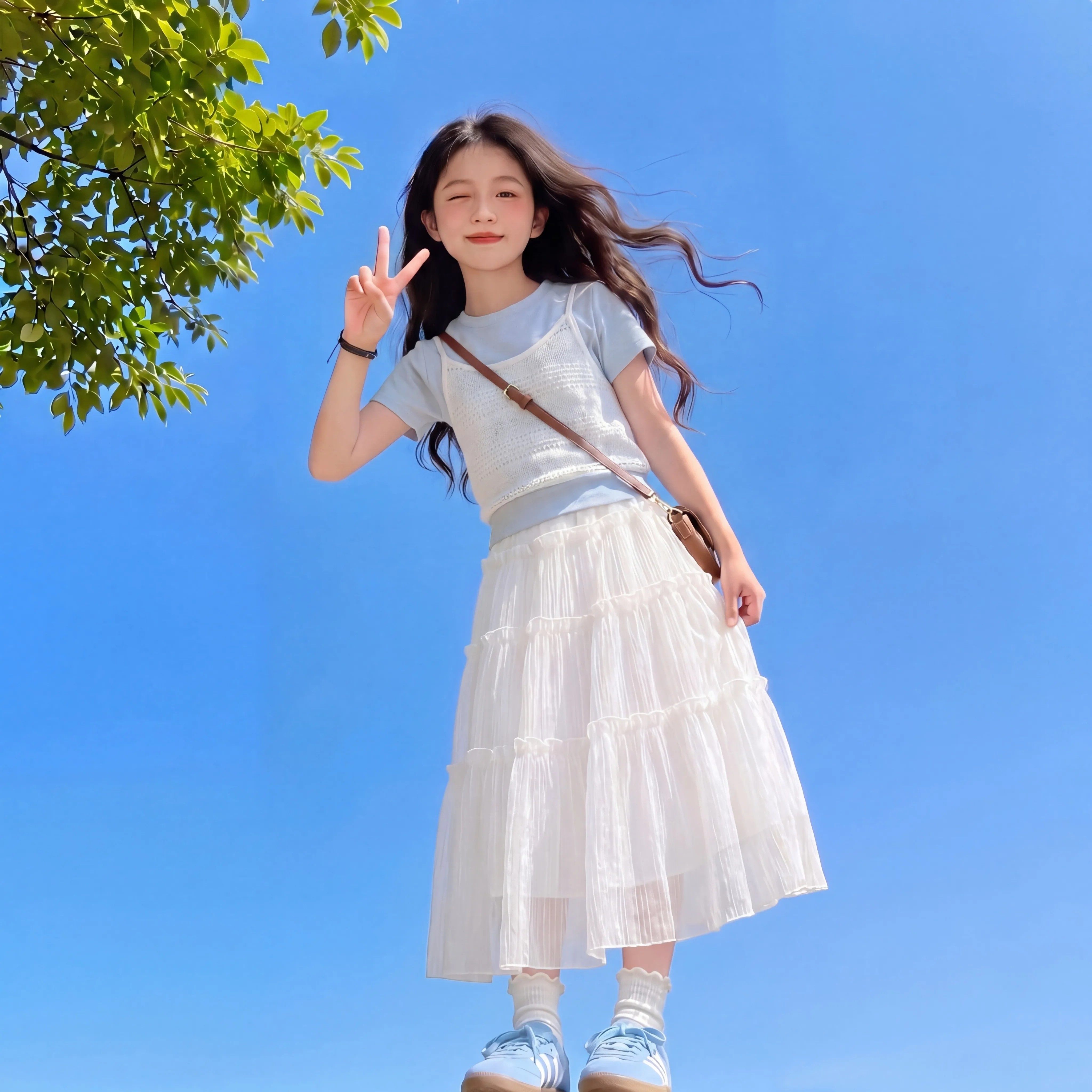 专柜正品女童半身裙夏装2026新款儿童独特漂亮裙子女孩大童夏季连