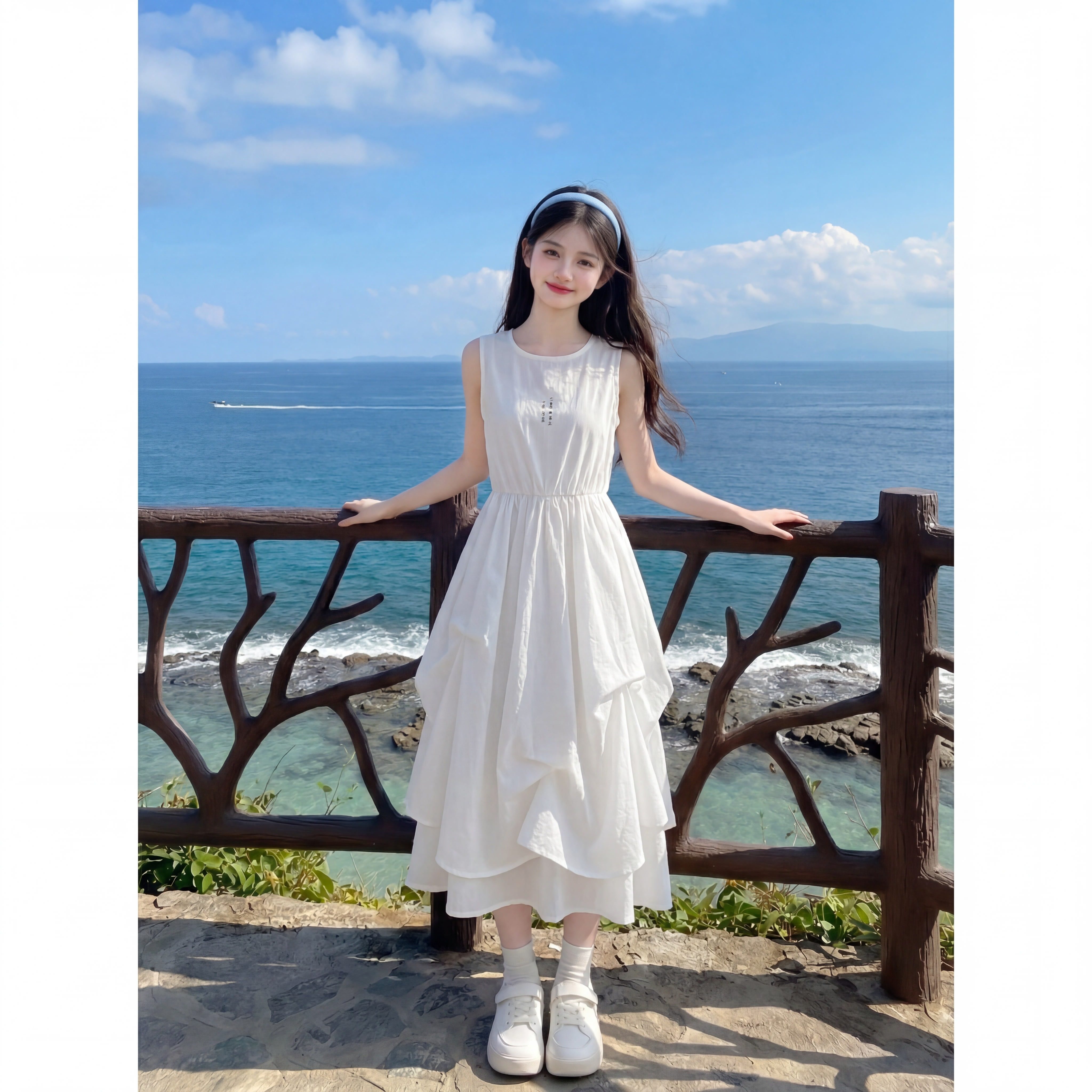 专柜正品大童独特漂亮连衣裙夏季2026新款初中生韩版裙子夏日高级