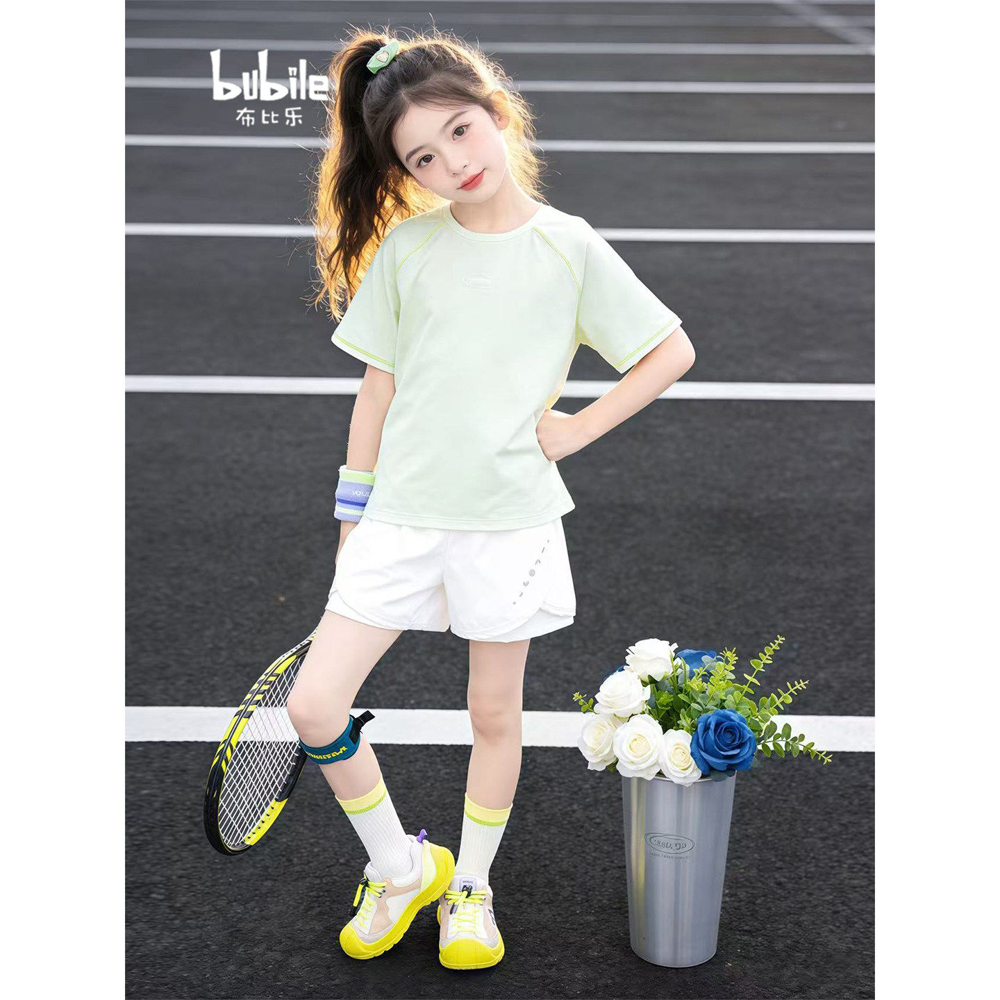 儿童网球服夏季速干衣短袖2026新款女童运动套装羽毛球训练服透气