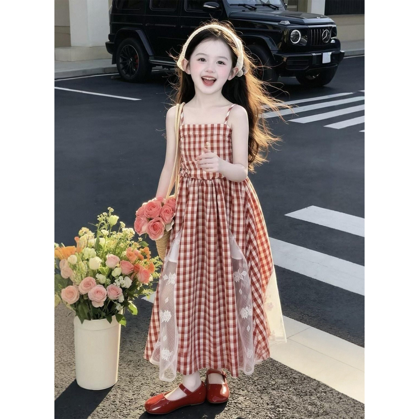专柜正品大童巨好看的连衣裙女童韩系裙子2026新款小女孩超好看夏