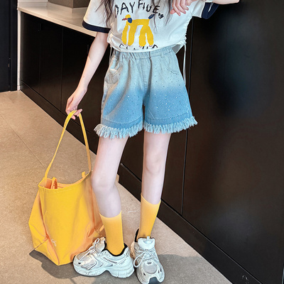 女童牛仔短裤夏季薄款2025新款儿童五分裤女孩大童夏季超好看裤子