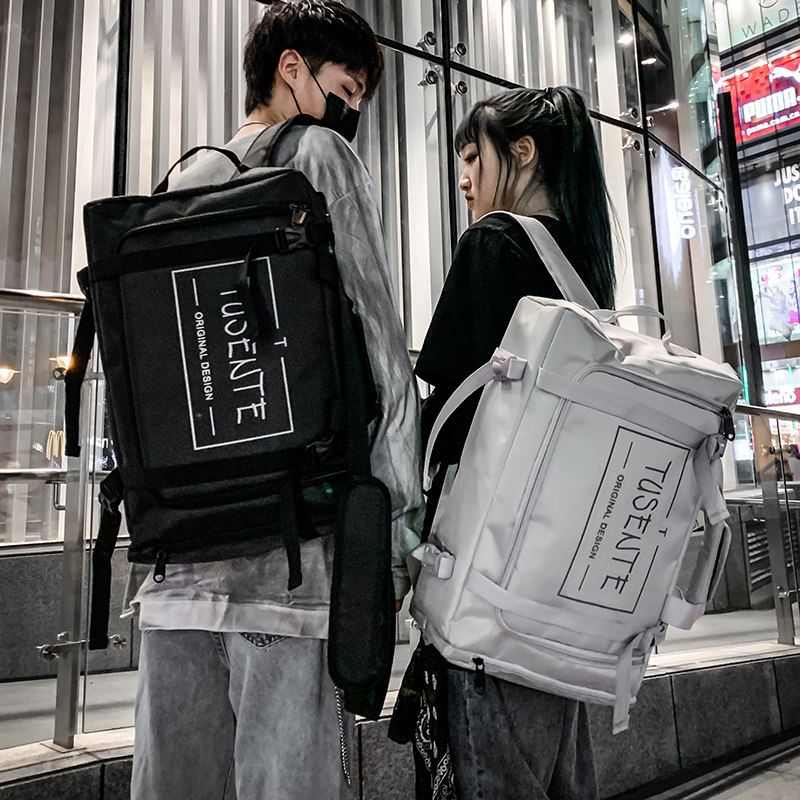 专柜正品双肩包男大容量韩版原宿大学生书包女ins日系潮牌多功能