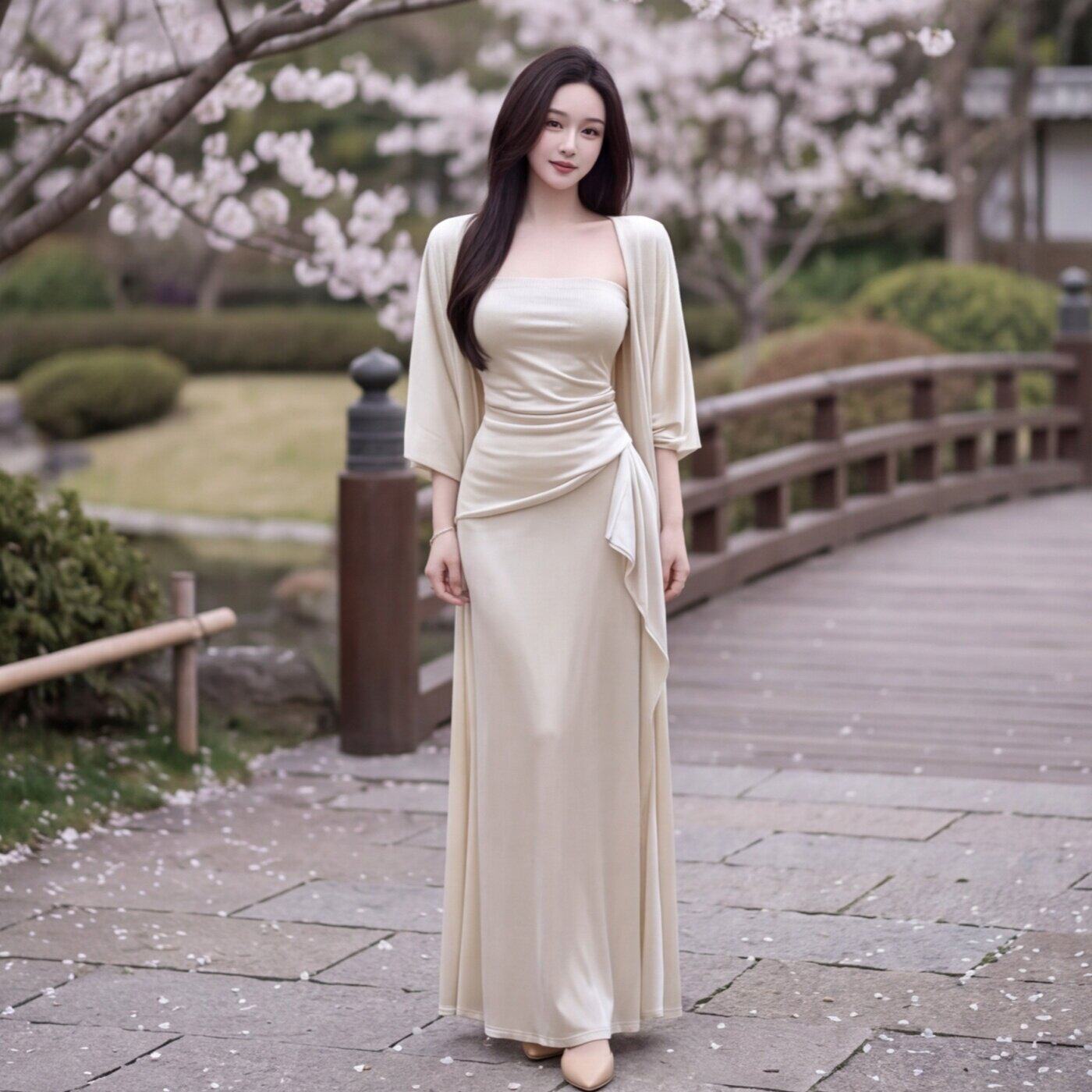 专柜正品韩系温柔风无袖抹胸上衣女外搭防晒开衫春季新款高腰半身