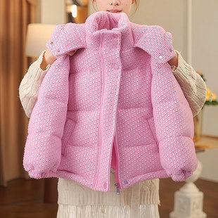 女孩夹棉保暖外套 儿童洋气加厚羽绒棉衣冬装 女童棉服冬季 2025新款