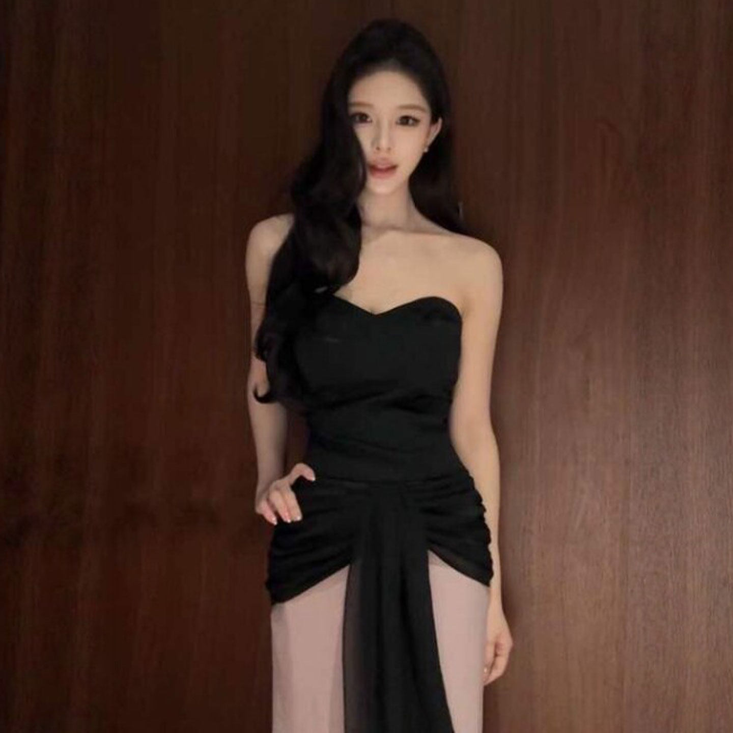 专柜正品御姐风独特超好看的抹胸上衣包臀裙两件套装一整套ootd穿