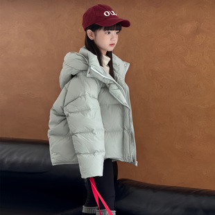 儿童羽绒服2025年秋冬韩版新款男童女童中大童加厚连帽白鸭绒外套