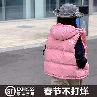 韩国童装马甲儿童羽绒服秋冬短款加厚背心外穿男童女童坎肩秋装潮