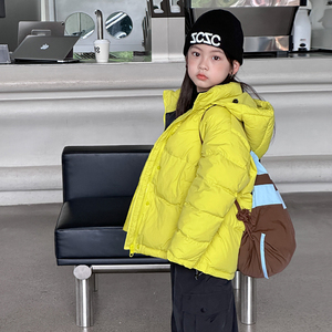 儿童羽绒服秋冬新款童装外套男童女童短款加厚面包服小童大童冬装