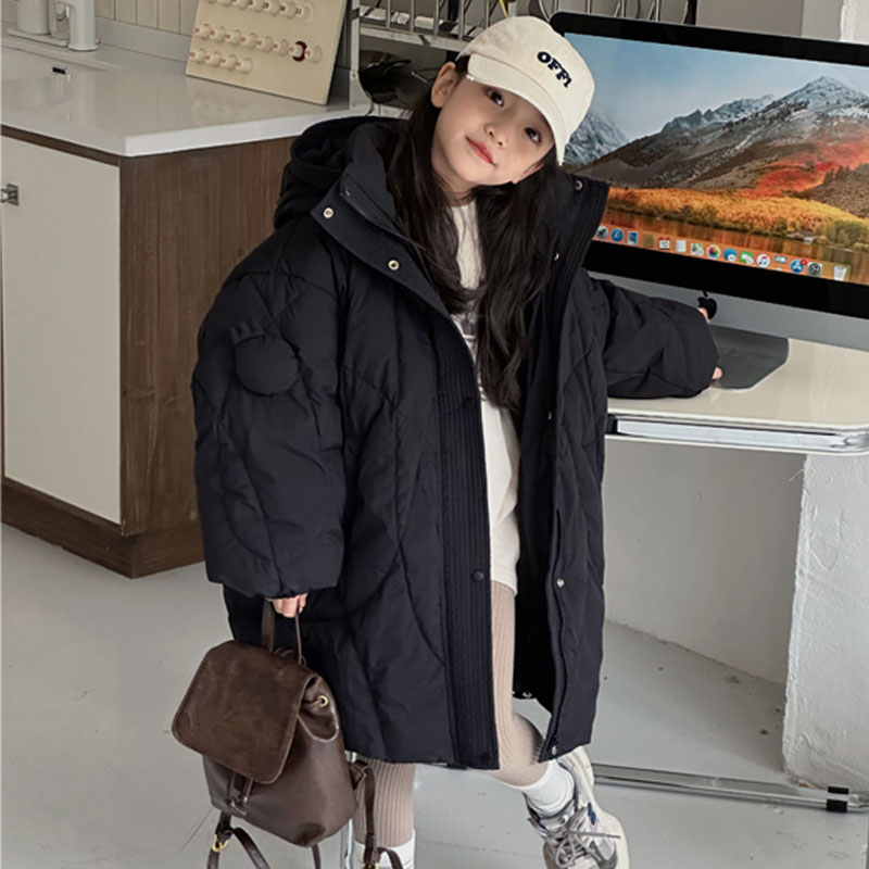 韩版休闲百搭面包服潮中长款