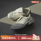 休闲百搭小白鞋 春季 女白色运动足弓赛车鞋 多嘴驴Donkey翻盖德训鞋